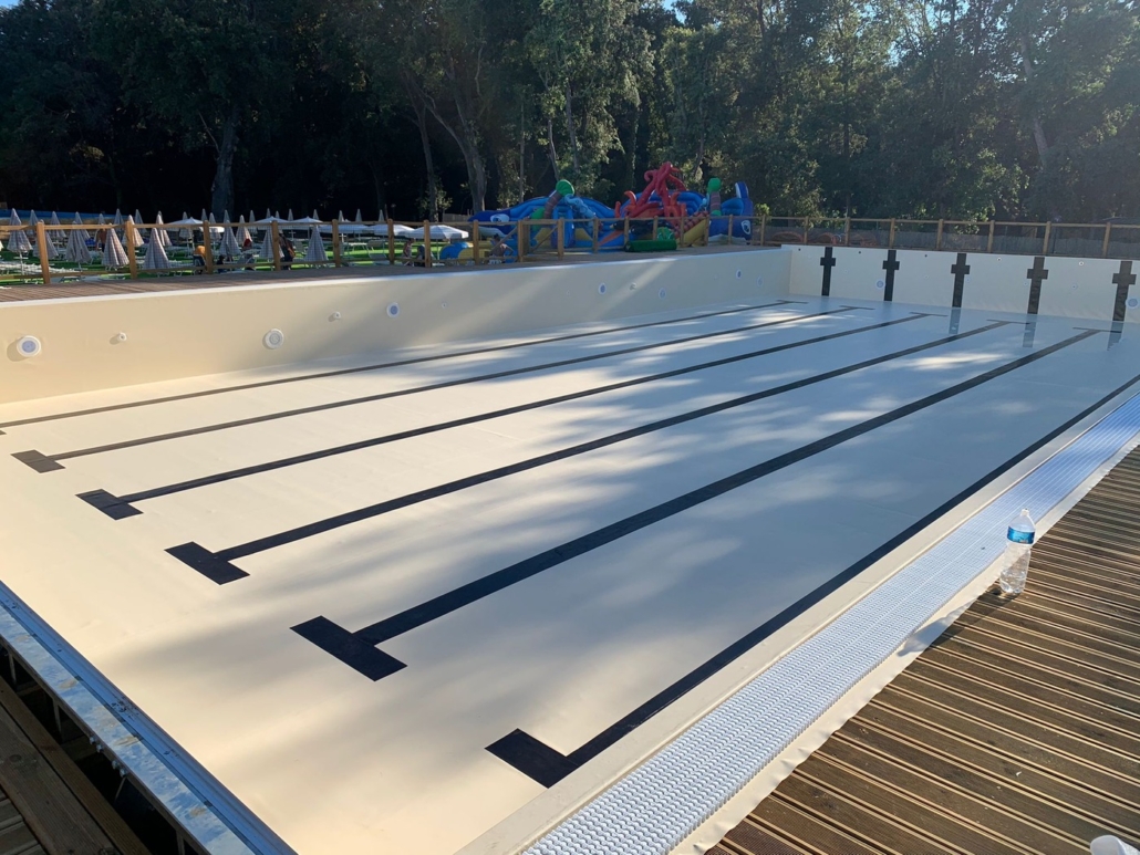 Piscina semiolimpionica fuori terra prefabbricata vuota