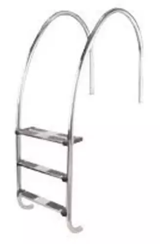 Scala Piscina Bordo Sfioro Inox AISI 316 a 3 gradini